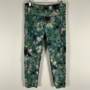 💕 Calvin Klein Performance High Waist Tie Dye Leggings XL - Teal Abstract